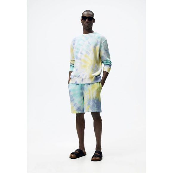 Zara Men’s Tie-Dye Print Sweatshirt Size L - Picture 3 of 7